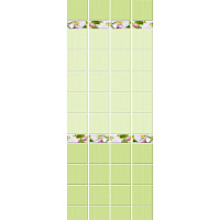 Панель ПВХ (пластиковая) с фотопечатью Кронапласт Unique Яблоневый цвет зеленый фон 2700*250*8