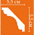 Плинтус потолочный из полиуретана Декомастер 95628 (55*55*2400мм) фото № 2