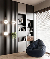 Декоративная интерьерная рейка из МДФ Stella Милана Black Edition 2700*30*20