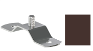 Крепежная планка кронштейна водосточного желоба Krop PVC 130/90 шоколадно-коричневый