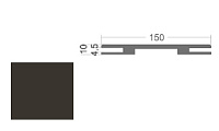 Доборная планка телескопическая Colorit Шоколад эмаль 150, 10*150*2100 мм
