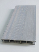 Террасная доска (декинг) из ДПК Терропласт на основе ПВХ, 165х6000мм, Слоновая кость, брашированная