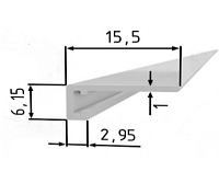 Микроплинтус напольный алюминиевый AlPro13 7067 Mini щелевой черный + 6 пружин