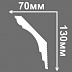 Плинтус потолочный из пенополистирола Де-Багет П 10 130х70 мм фото № 2
