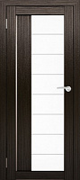 Межкомнатная дверь экошпон Юни Амати 9, Дуб венге (белое стекло)