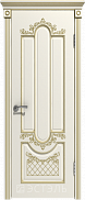 Межкомнатная дверь эмаль Эстэль Люкс Александрия, Слоновая кость Эмаль (патина золото)