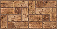 Панель ПВХ (пластиковая) листовая АртДекАрт Дерево Сосновый сруб 960х479х3.1
