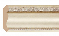 Плинтус потолочный из пенополистирола Декомастер Матовое серебро 154-937 (77*77*2400мм)