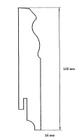 Плинтус напольный МДФ Teckwood Цветной 100 мм, Дуб Скэйл (Oak Scale)