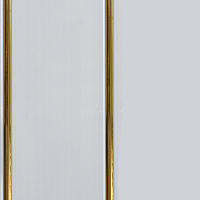 Панель ПВХ (пластиковая) лакированная Dekostar Люкс Двухсекционная - Золото 3000*240*8