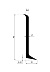 Плинтус напольный алюминиевый AlPro13 2140 анодированный черный матовый фото № 2
