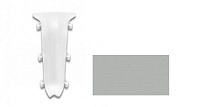 Угол внутренний для плинтуса ПВХ Ideal Деконика 002 Светло-серый 55 мм