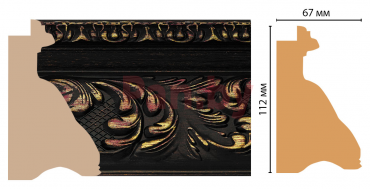 Декоративный багет для стен Декомастер Ренессанс S16-966 фото № 2