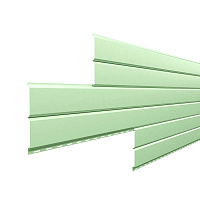Сайдинг наружный металлический МеталлПрофиль Lбрус Зеленая пастель 4м (NormanMP, 0,5мм)