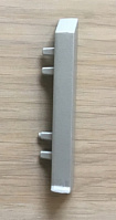 Заглушка для плинтуса ПВХ AlPro13 2158 серебро (пара)