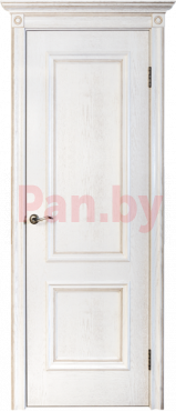 Межкомнатная дверь МДФ шпонированная Юркас Премиум Валенсия ДГ - Эмаль крем фото № 1