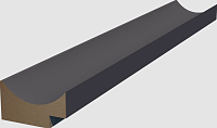 Профиль для панелей МДФ WellMaker ПНл-39 Графит, левый, 2800*29*16 мм