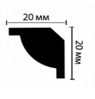 Плинтус потолочный из дюрополимера Декомастер D132 (20*20*2000мм)