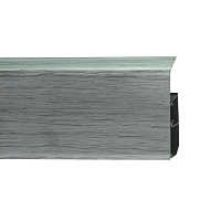 Плинтус напольный пластиковый (ПВХ) Winart Quadro 333 Серебристый жемчуг, 80 мм