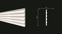 Декоративная реечная панель из дюрополимера Decor-Dizayn Белая Лепнина DD902 2000*130*10 мм