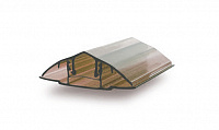 Соединительный профиль для поликарбоната Юг-Ойл-Пласт разъемный НСР 6-10 мм бронза (база/крышка)
