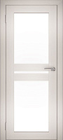 Межкомнатная дверь экошпон Юни Амати 19, Эшвайт (белое стекло)