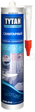 Герметик силиконовый Tytan Professional Euro-Line санитарный бесцветный 290мл фото № 1