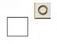 Розетка (декор) для дверного наличника Эстэль d54 Белая эмаль, 22*85*85 мм