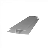 Соединительный профиль для поликарбоната Royalplast неразъемный 8мм серый