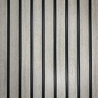 Декоративная реечная панель из полистирола Grace 3D Rail Ясень серый, 2800*120*10 мм