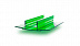 Соединительный профиль для поликарбоната Юг-Ойл-Пласт разъемный НСР 6-10 мм зеленый (база/крышка) фото № 3