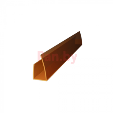 Торцевой профиль для поликарбоната Royalplast 10 мм Бронза, 2100мм фото № 1