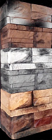 Декоративный искусственный камень Polinka Сланец Карпатский гипсовый угловой составной У1402Г, бежевый градиент