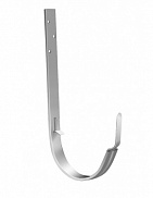 Кронштейн (держатель) водосточного желоба Grand Line Optima 125/90 длинный, круглое сечение, белый Распродажа