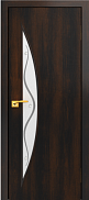 Межкомнатная дверь МДФ ламинированная Юни Стандарт С-6, Венге (фьюзинг)