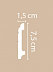 Плинтус напольный из полистирола Декомастер A024 (75*15*2000мм) фото № 2