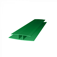 Соединительный профиль для поликарбоната Royalplast неразъемный 8мм зеленый