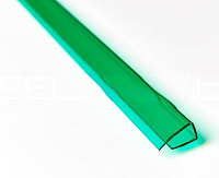 Торцевой профиль для поликарбоната Сэлмакс Групп 10 мм зеленый, 2100мм
