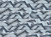 Декоративный искусственный камень Polinka Кирпичный скол  гипсовый 0806М, серый мрамор