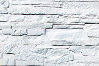 Декоративный искусственный камень Polinka Сланец Рифейский  гипсовый 0200, белый