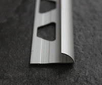 Уголок для плитки (профиль) алюминиевый ПО-8 СМ анодированный, серебро