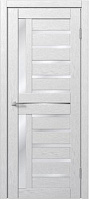 Межкомнатная дверь царговая экошпон МДФ Техно Профиль Dominika 423 Дуб Аляска белый (стекло белое, лакомат)
