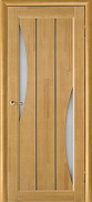 Межкомнатная дверь массив сосны Vilario (Стройдетали) Вега-4 ДЧ, Светлый орех (900х2000)