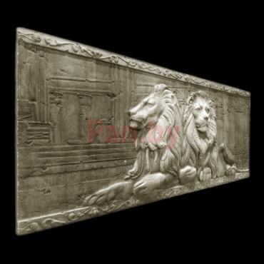 Барельеф Royal Legend f04-000 Львы, в цвет камня фото № 2