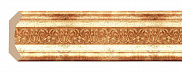 Плинтус потолочный из пенополистирола Декомастер Золотой глянец 167S-126 (35*35*2400мм)