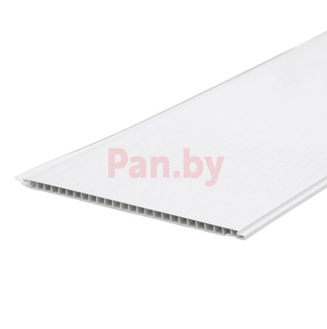 Панель ПВХ (пластиковая) ламинированная Век G-031 белая 2700*250*9 фото № 1