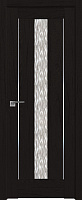 Межкомнатная дверь царговая экошпон ProfilDoors серия XN Модерн 2.48XN, Даркбраун Мателюкс дождь белый (молдинг алюминий)