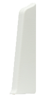 Заглушка для плинтуса ПВХ LinePlast LS001 Белый с тиснением, 85мм (правая)