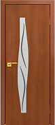 Межкомнатная дверь МДФ ламинированная Юни Стандарт С-10, Итальянский орех (фьюзинг)