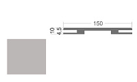 Доборная планка телескопическая Colorit Эмаль светло-серая 150, нестандарт, 10*150*2450 мм